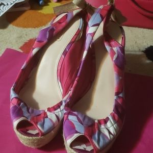 Coach multicolor wedges